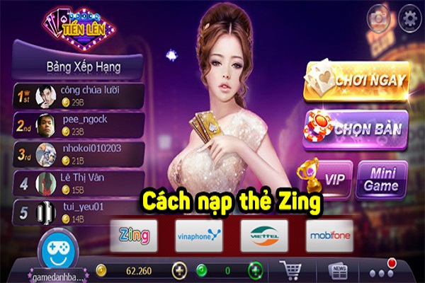 Hướng dẫn cách nạp tiền zingplay bằng tin nhắn